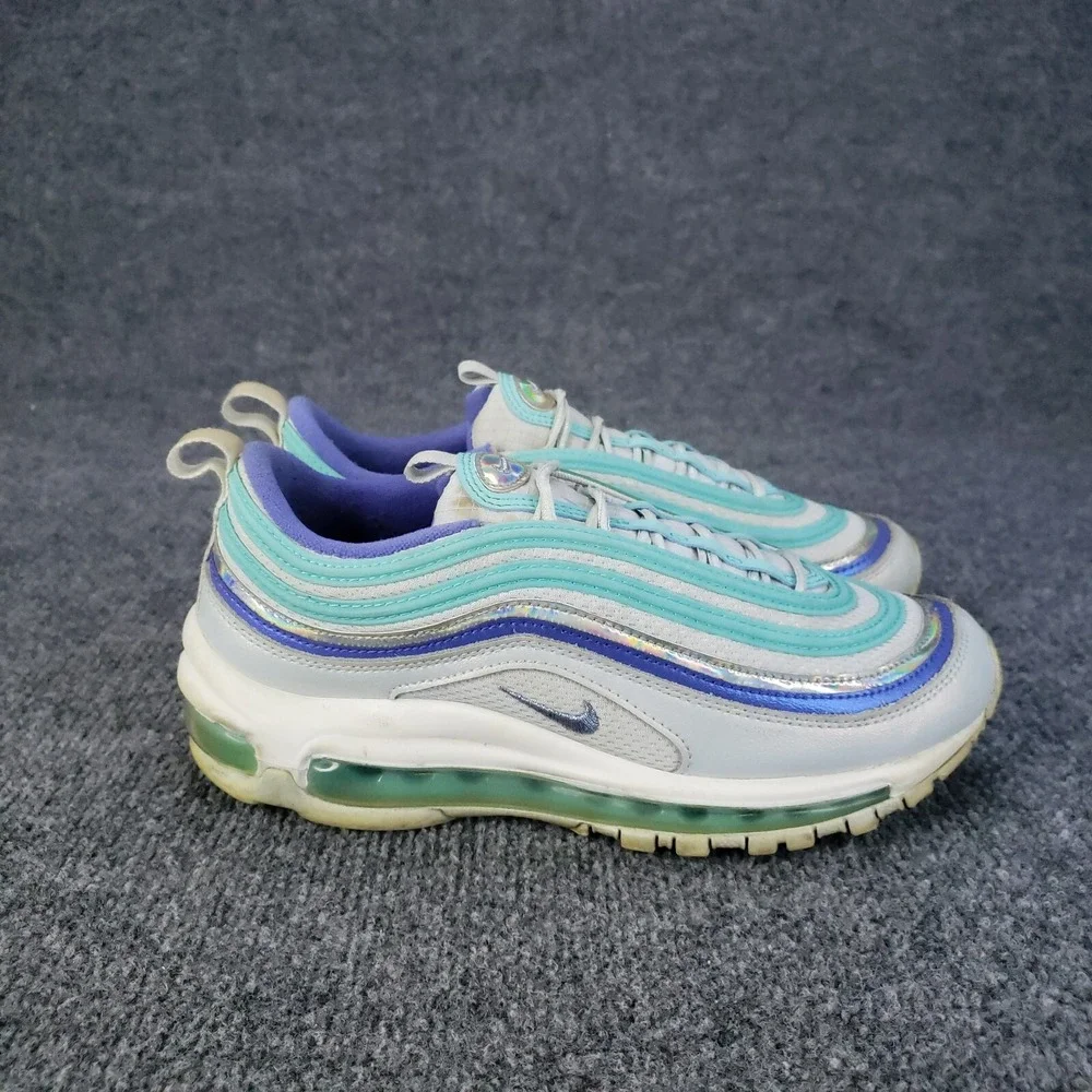 Nike Air Max 97 GS Shoes Youth Kids Size 6Y White‎ Blue Spruce Aura CT1965-400